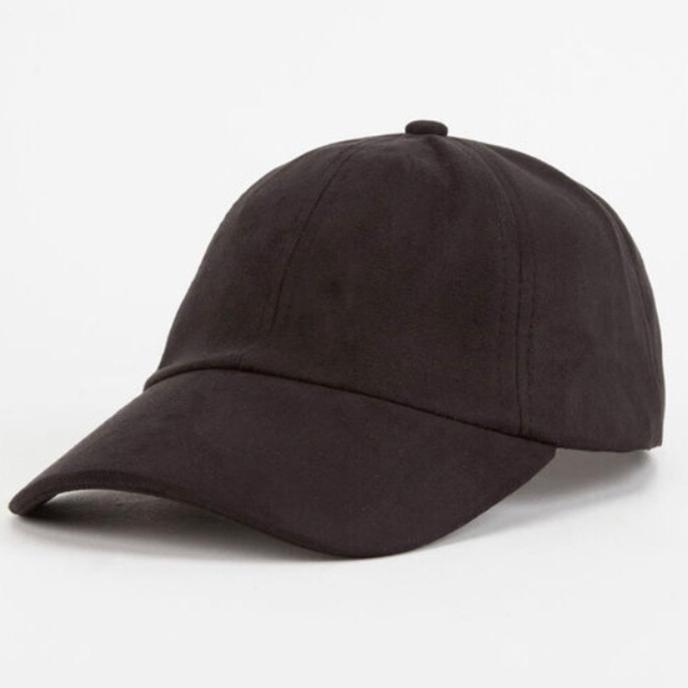 NWOT H&M Women’s Black Microsuede Baseball Cap